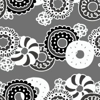 donut white line gray