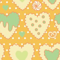 heart cookie orange dot s