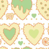 heart cookie orange dot