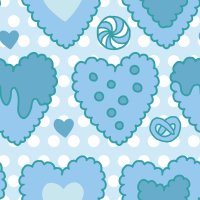 heart cookie blue dot l