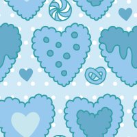 heart cookie blue dot s