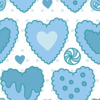 heart cookie blue dot