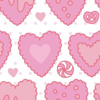 heart cookie pink dot