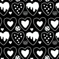 heart cookie white line