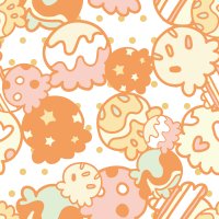 ice（オレンジドットS白地）