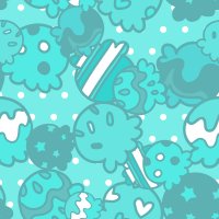 アイスクリーム スマホ壁紙（ターコイズブルー）